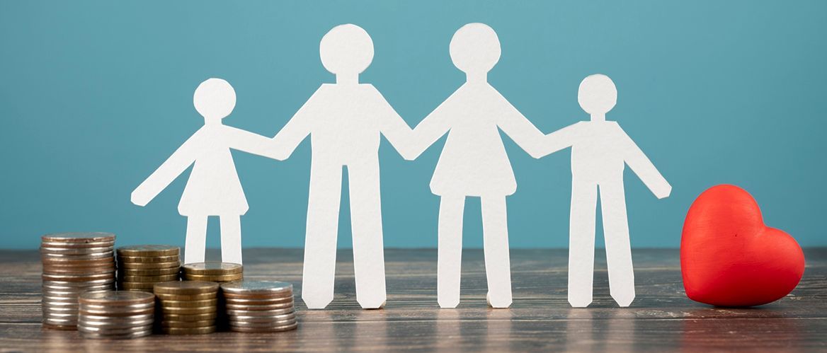Familie, Kleingeld, Papierfiguren